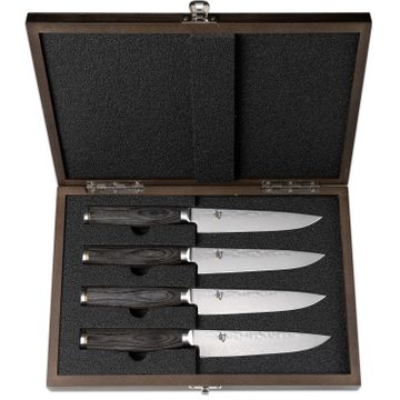 Shun TDMS0310 Premier 3 Piece Asian Flat Kitchen Knife Set, Hammered  Damascus Blades - KnifeCenter - Discontinued