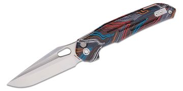 Vosteed Knives RSKAOS Top Liner Lock Flipper Knife 3.46 M390 Satin  Wharncliffe Blade, Titanium Handles, Hard Case - KnifeCenter - MHET2