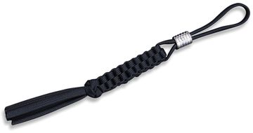 WE Paracord Lanyard With Titanium Bead Black + Purple - A-01B