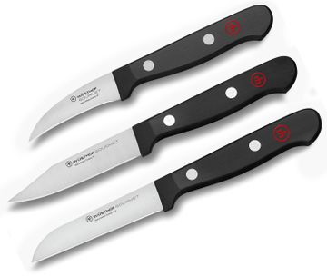 Top Cutlery German Paring Knife 3.25 Stainless Micro Serrated Blade, Red  Handle - KnifeCenter - TC17343R