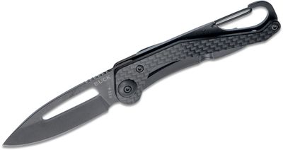 Buck 818 Apex Folding Knife 2.62 inch Black Plain Blade, Carbon Fiber Handles