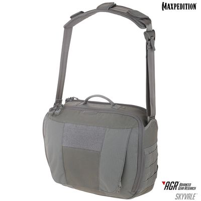 Maxpedition SKYGRY AGR Advanced Gear Research Skyvale 16L Tech Messenger Bag, Gray