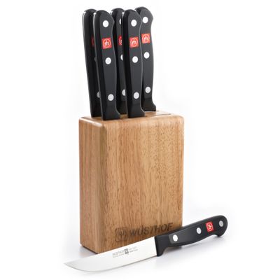 Wusthof Gourmet 7 Piece Steak Knife Block Set - KnifeCenter