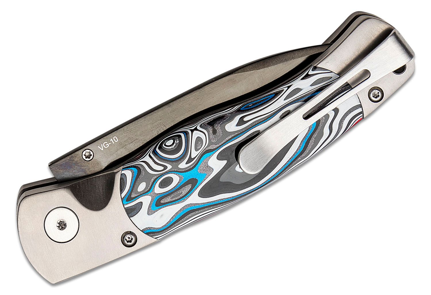 El Rey Solid Blue Kingman Turquoise Knife w Black DLC