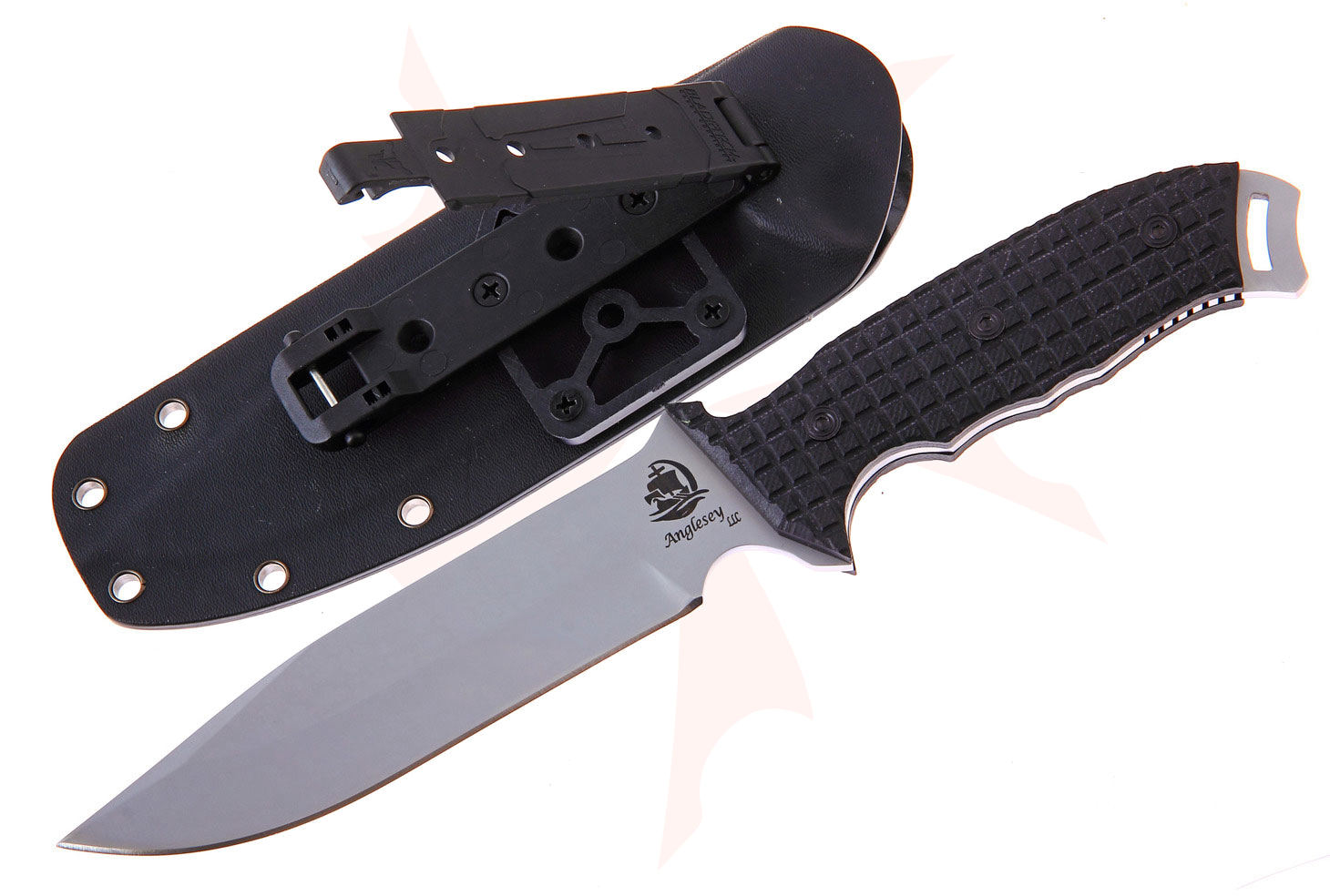 Anglesey Knives Rival Bead Blast Fixed 6" 440C Drop Point Blade, G10