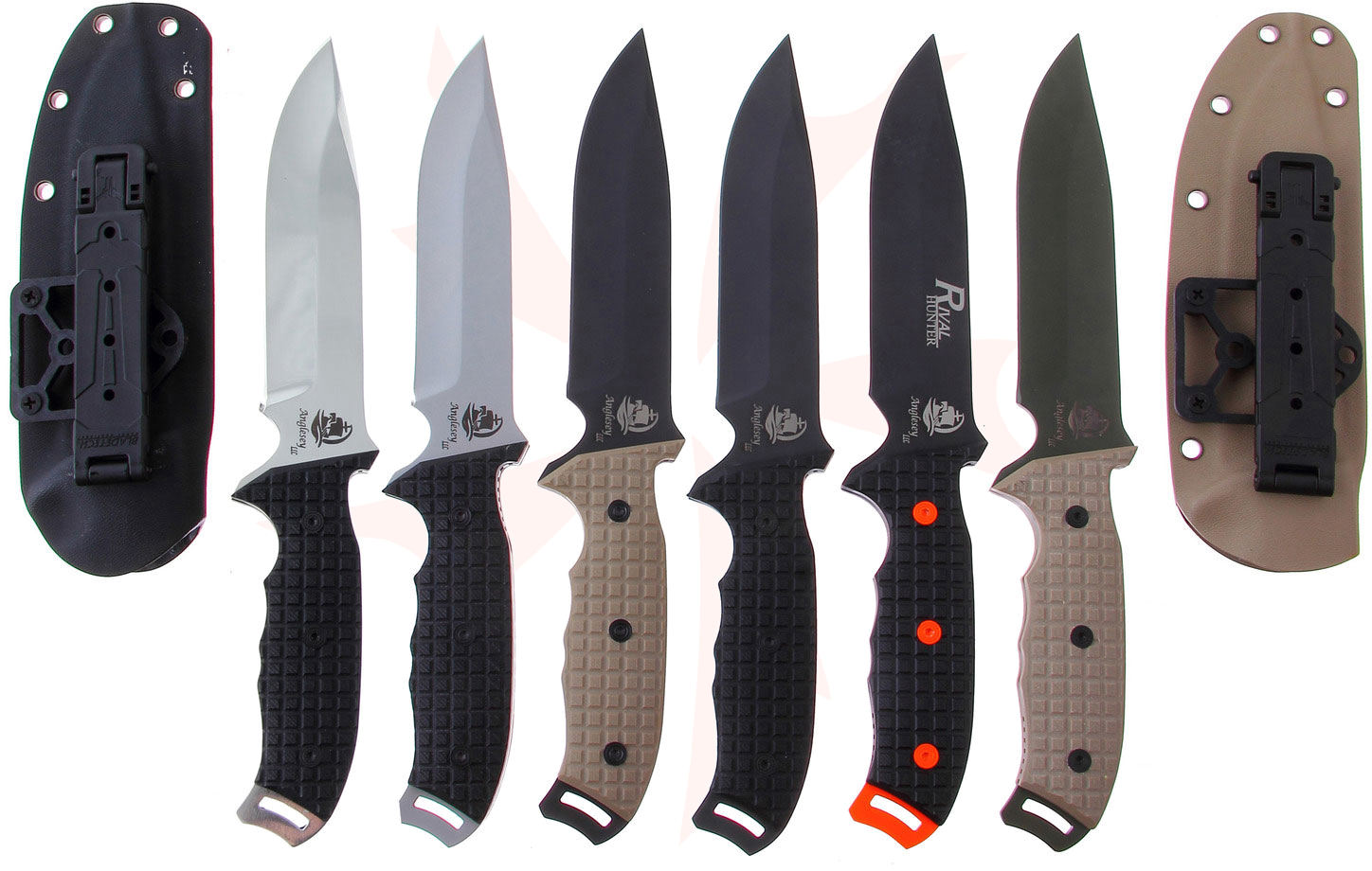 Anglesey Knives Rival Olive Drab Fixed 6" Black 440C Drop Point Blade