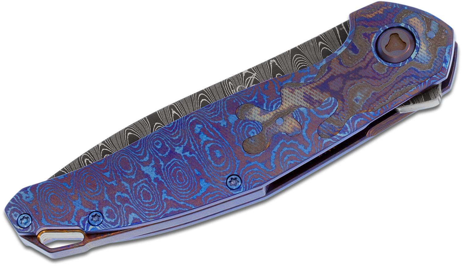 Jens Anso Custom Full Dress Neo Flipper 3.25 Ladder Damascus