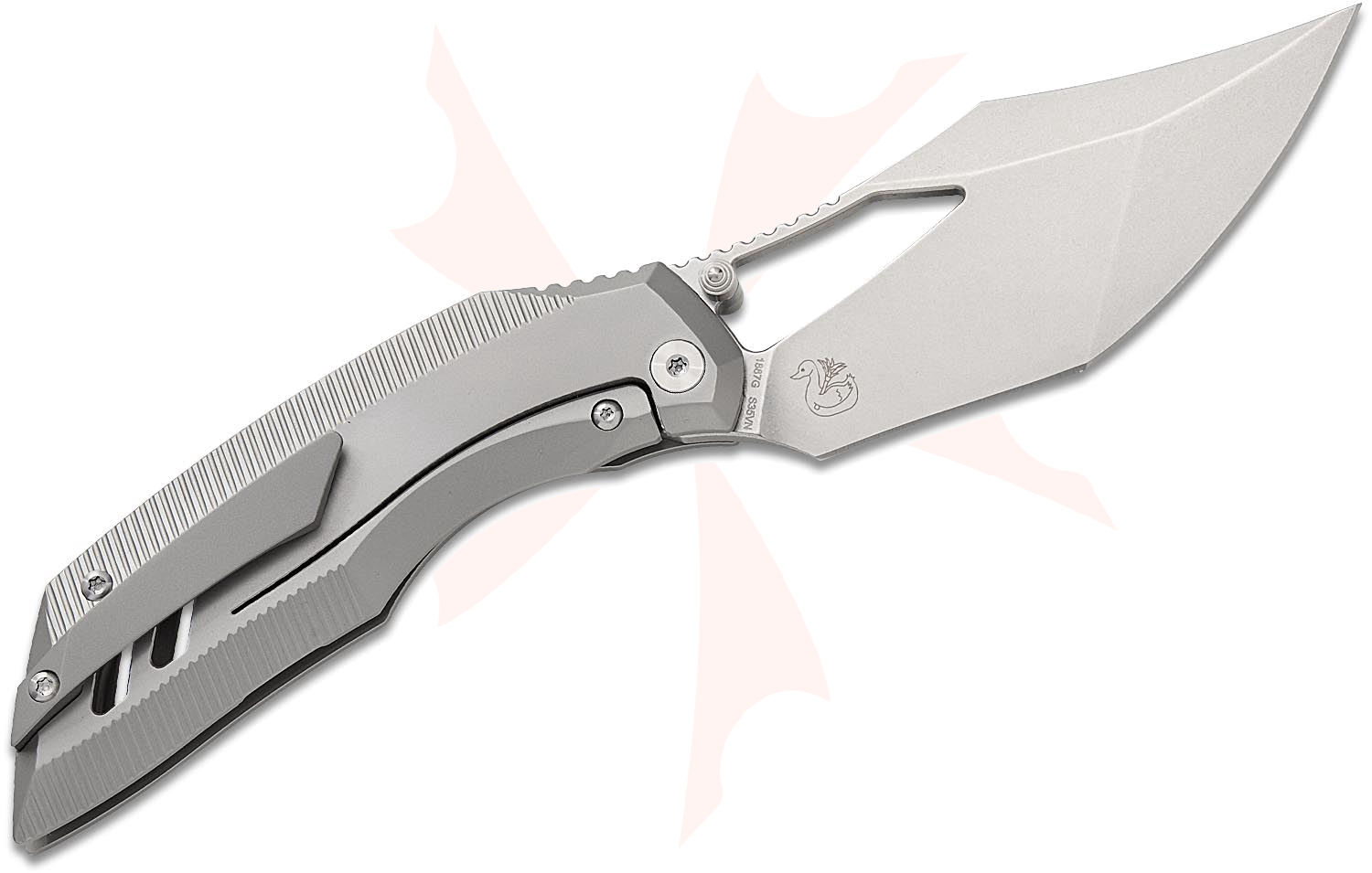 ArtisanCutlery Dark Wing Frame Lock Front Flipper Knife 3.63