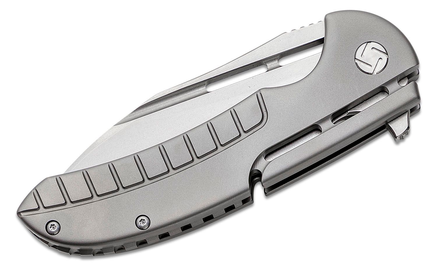 Boker Anti-MC Folding Knife 3.13 Gray Finish Ceramic Blade Titanium Handle