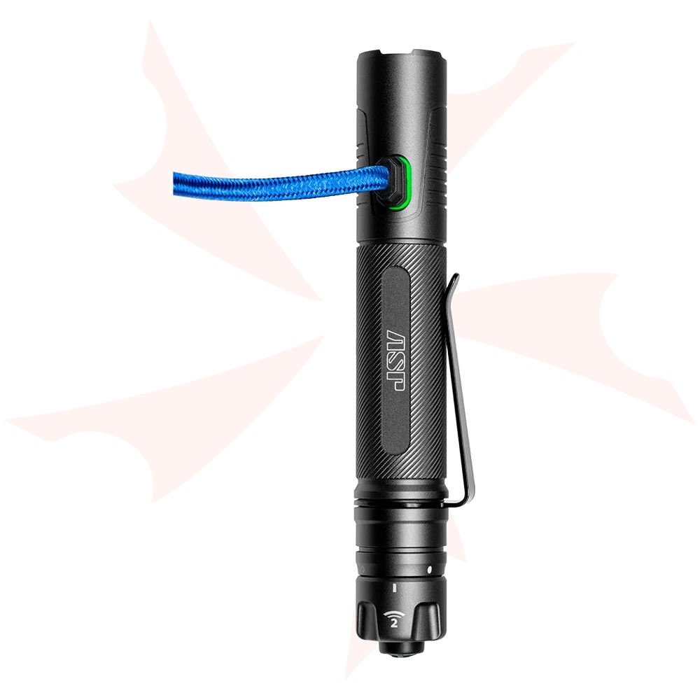 asp dual fuel tungsten rechargeable flashlight 18650 ASP Tungsten-C Dual-Fuel USB Rechargeable LED Flashlight, 600 Max Lumens -  KnifeCenter