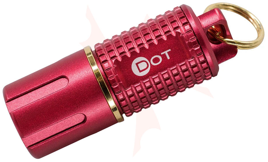 ASP Dot USB Rechargeable Keychain Flashlight, Red, 130 Max Lumens