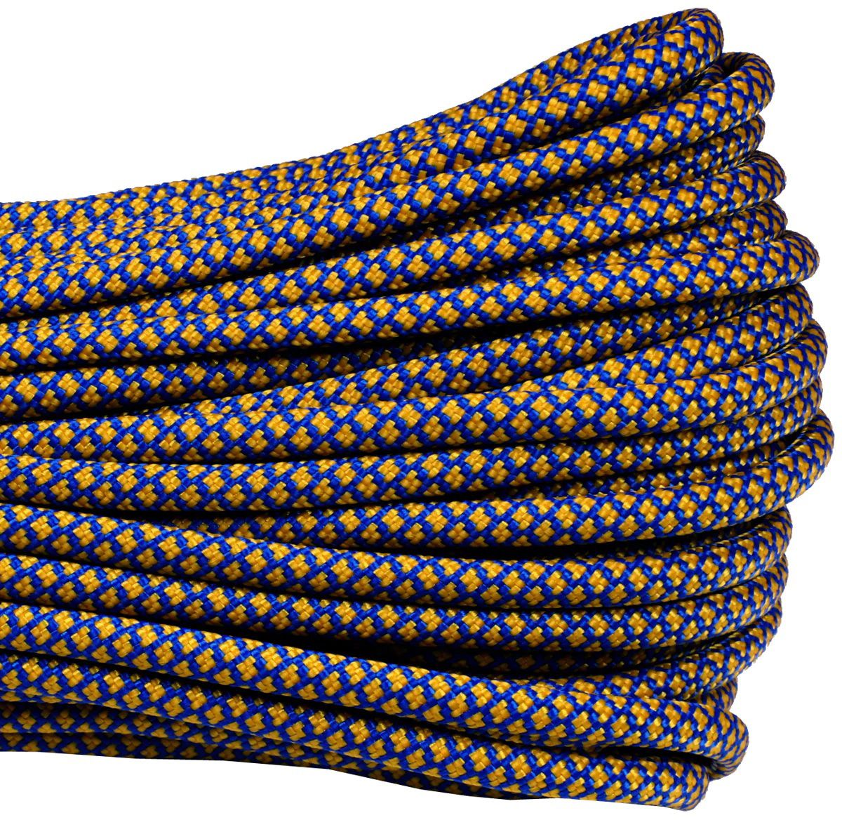 Atwood Rope 550 Paracord, Blue/Gold Royal Diamonds, 100 Feet