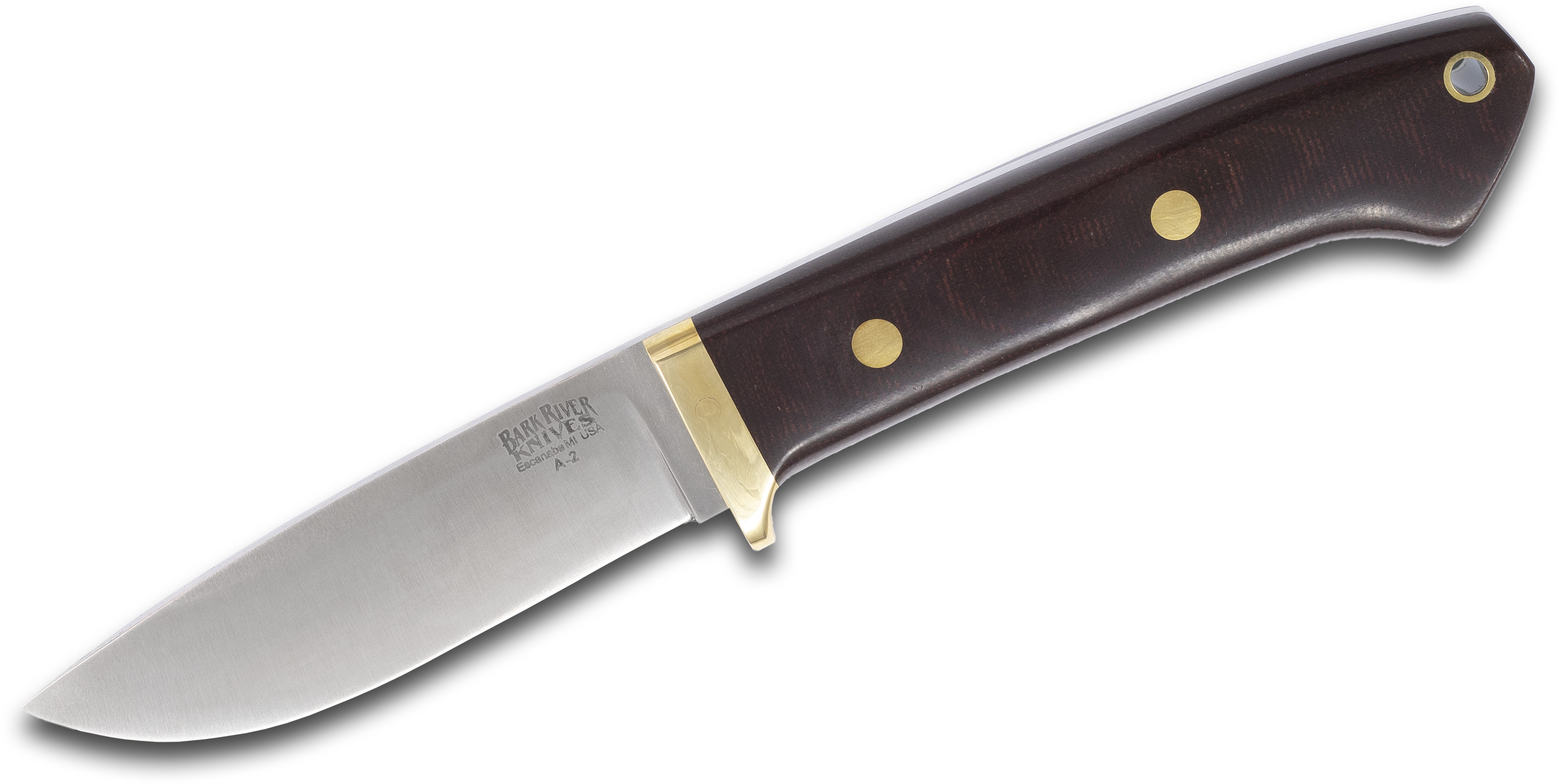 Bark River Knives Classic Drop Point Hunter Fixed Blade Knife 3.66 
