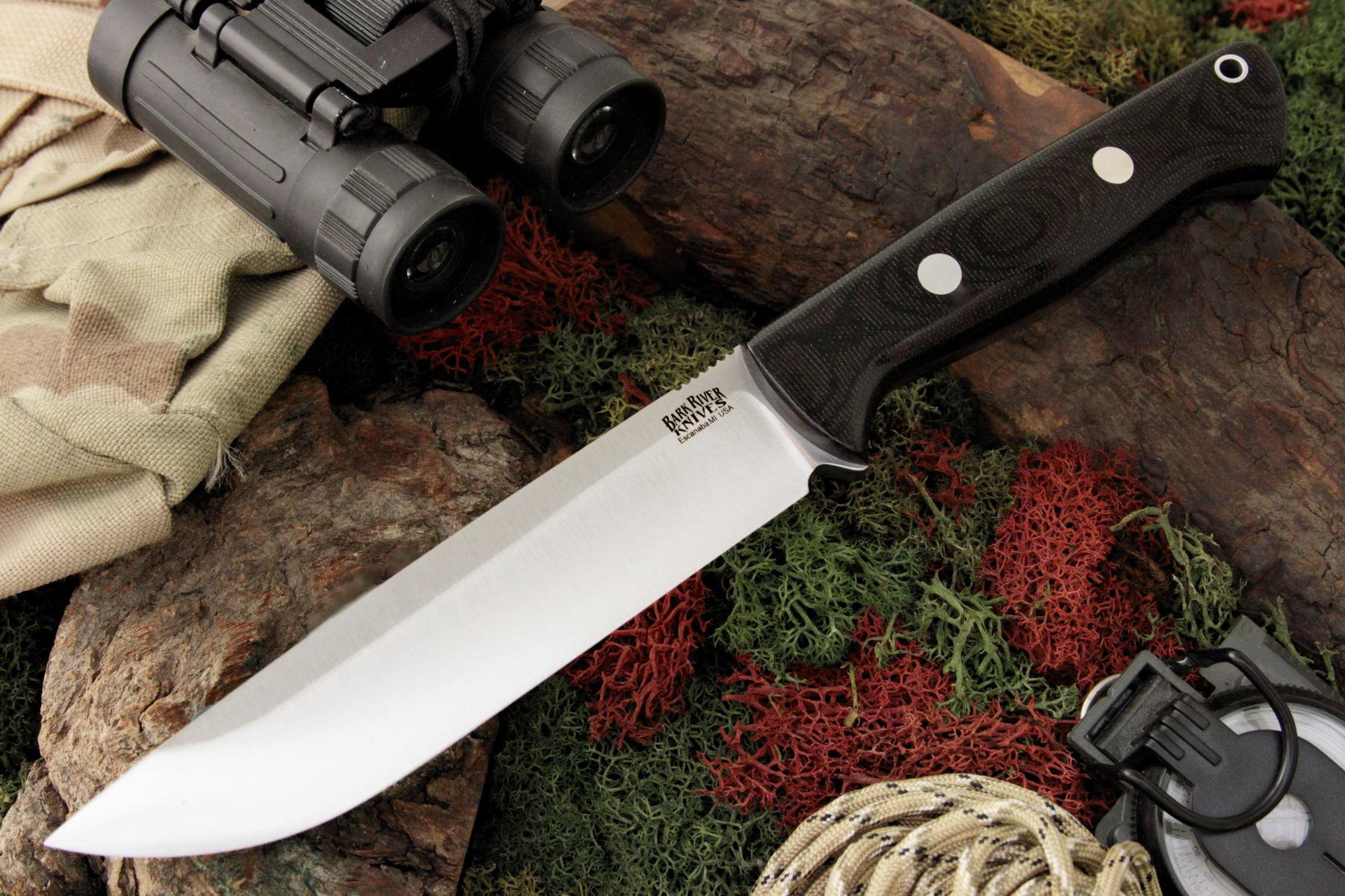 その他 BARK  Bravo 1.5 field Bark River Knives Bravo 1.5 Field Knife Green Canvas Micarta