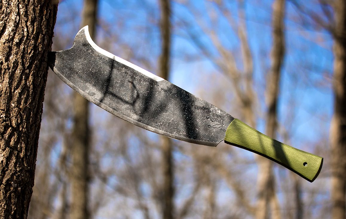 Baryonyx Knife Company - We've been making sheaths for Tramontina machetes  for a while now, but as we have to cut them out by hand at the moment it's  an arduous process