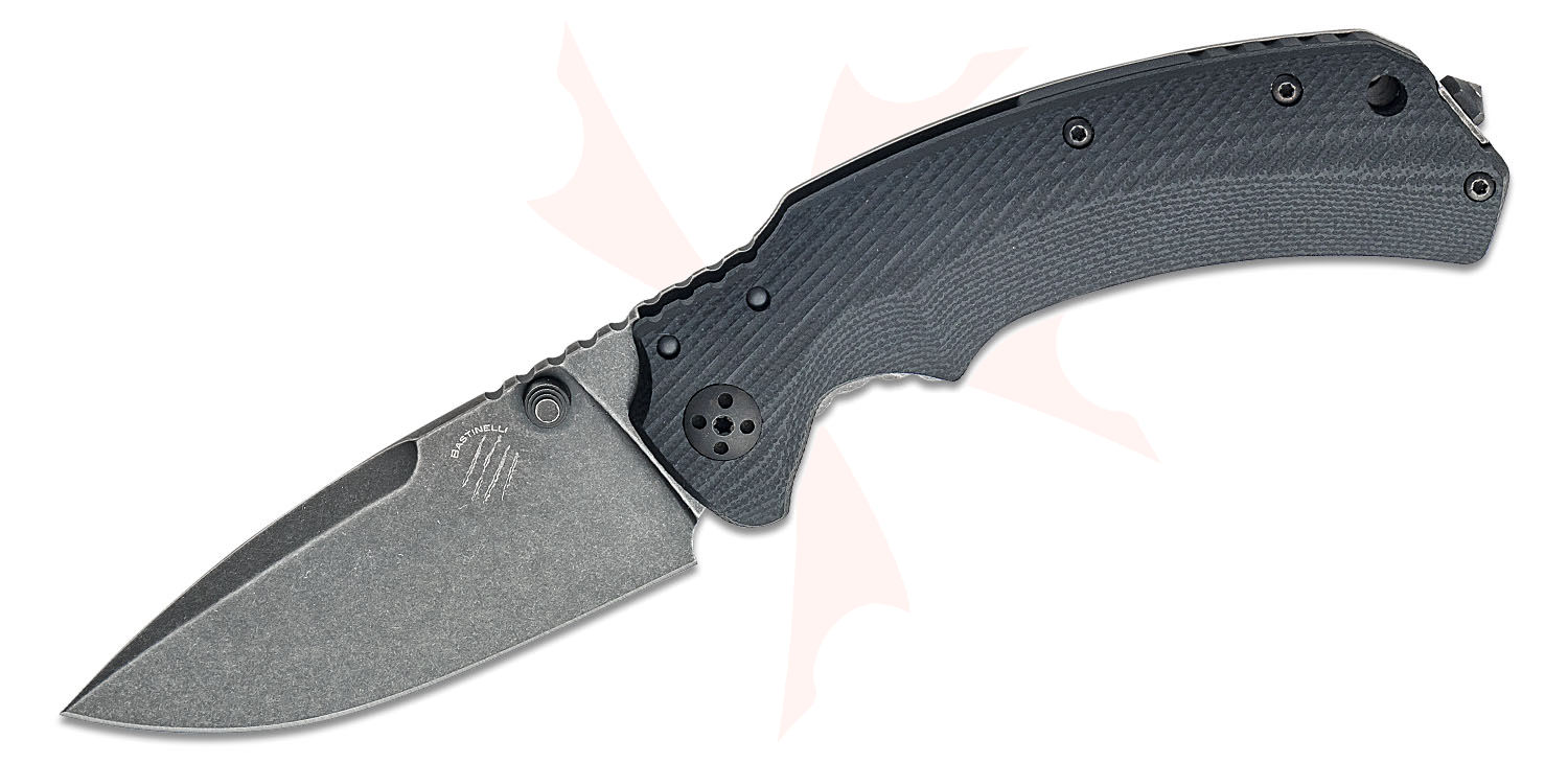 Bastinelli Creations Red IKBS Frame Lock Folding Knife 3.4