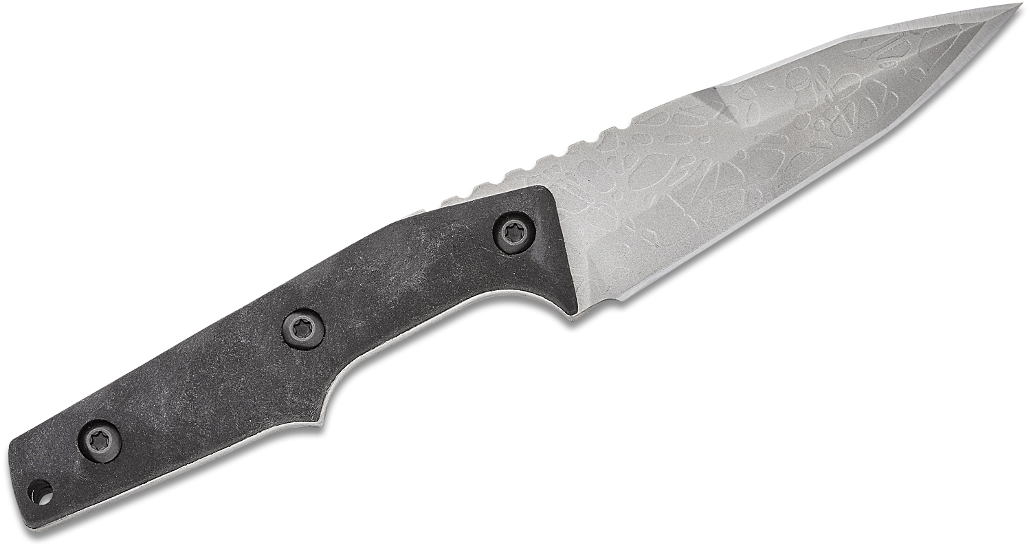 Bawidamann Blades Thick Huginn Fixed Blade Knife 3.75" CPMS35VN Acid