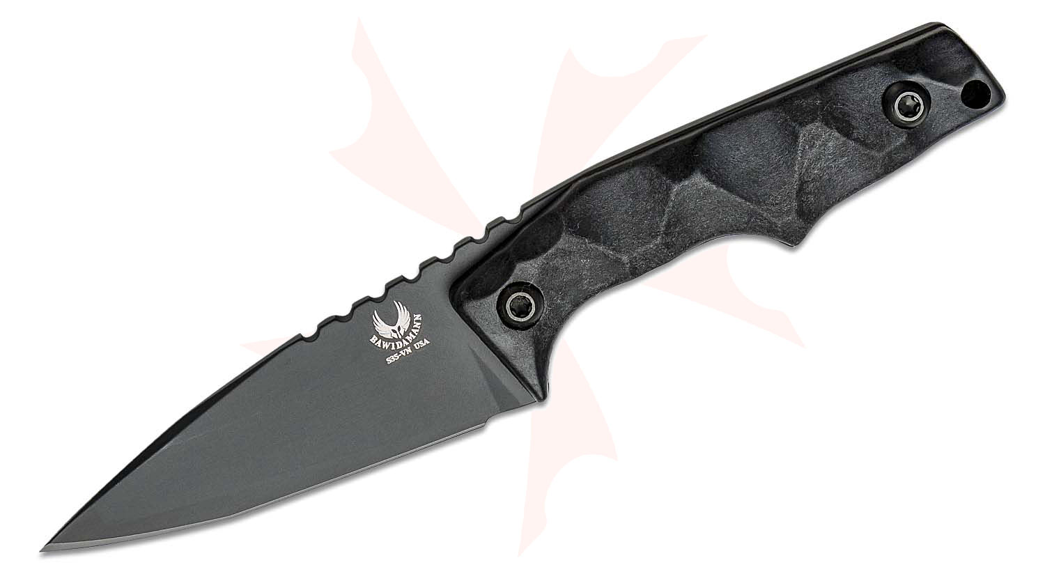 Bawidamann Blades Muninn Fixed Blade Knife 3.125" CPMS35VN Black