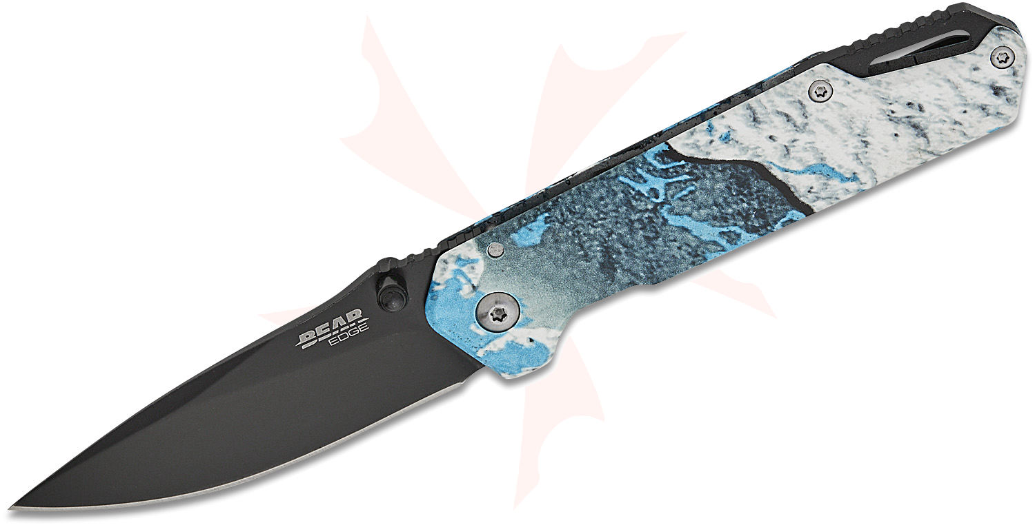 Bear Edge Brisk Knife & Sharpner Combo Kit - Black main image 1