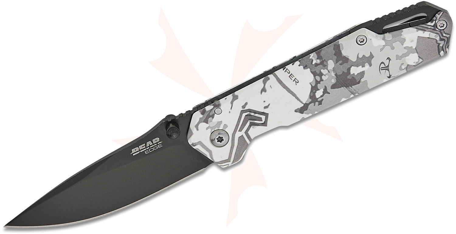 Bear Edge Brisk Knife & Sharpner Combo Kit - Black