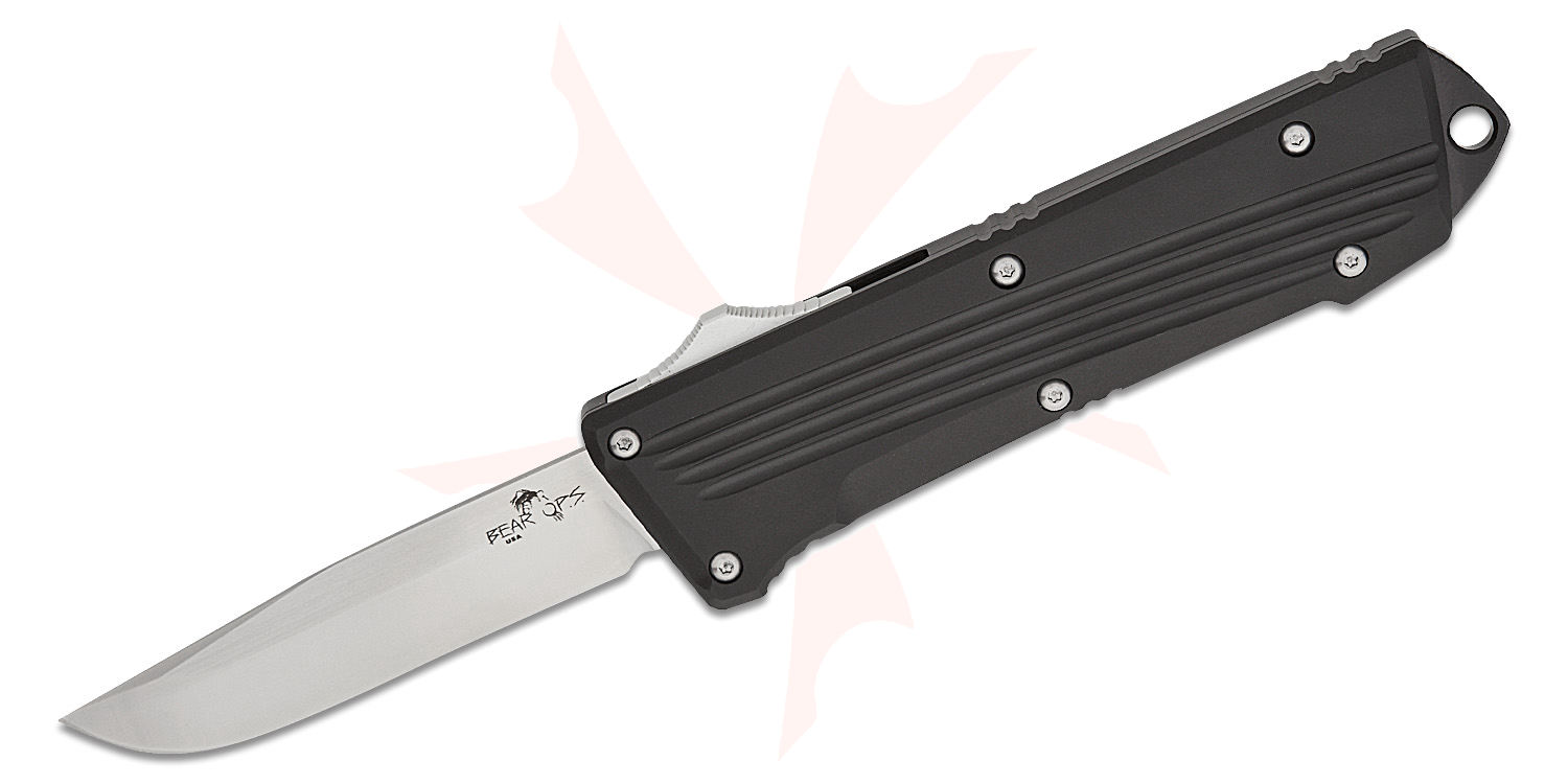 Bear OPS OTF-400-ALBK-S Double Clutch IV OTF AUTO Knife 2.81