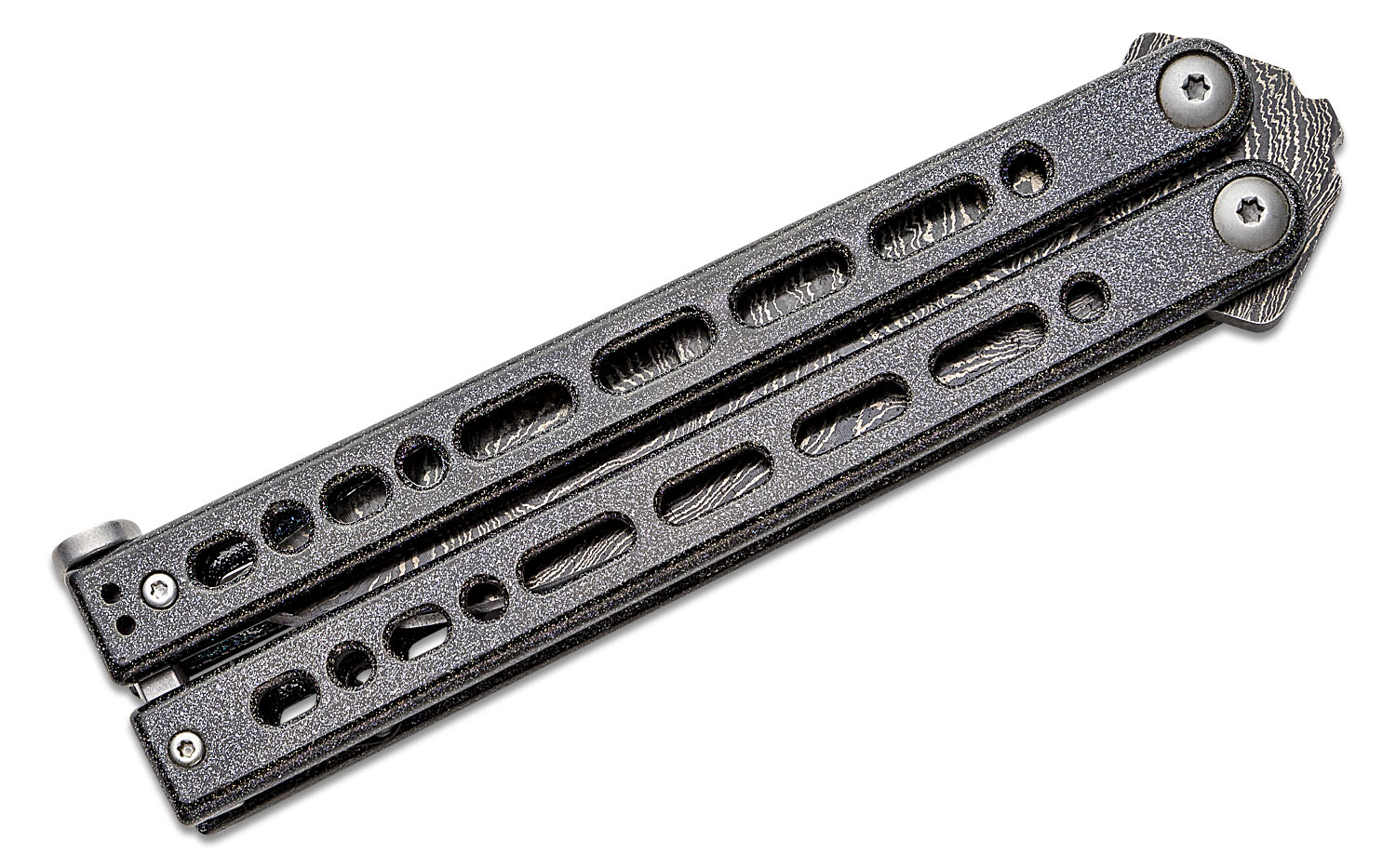 Bear OPS Bear Song VIII Butterfly Knife 4.49" Damascus Blade