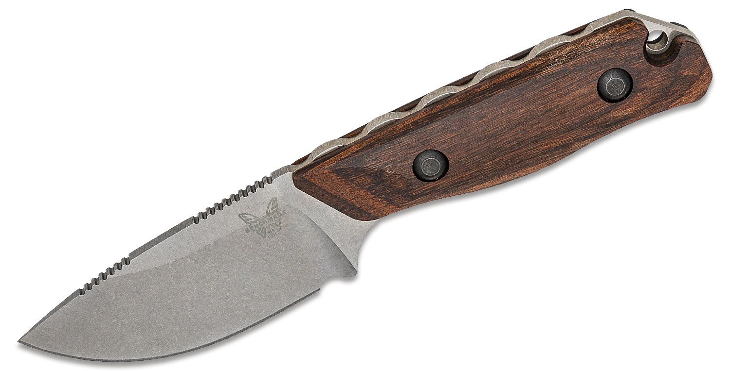 wooden handle hunting knife