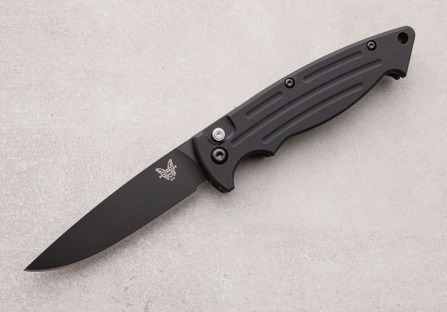 Benchmade 2551bk Mini Reflex Ii Auto 317 154cm Black Plain Blade Aluminum Handles 6831