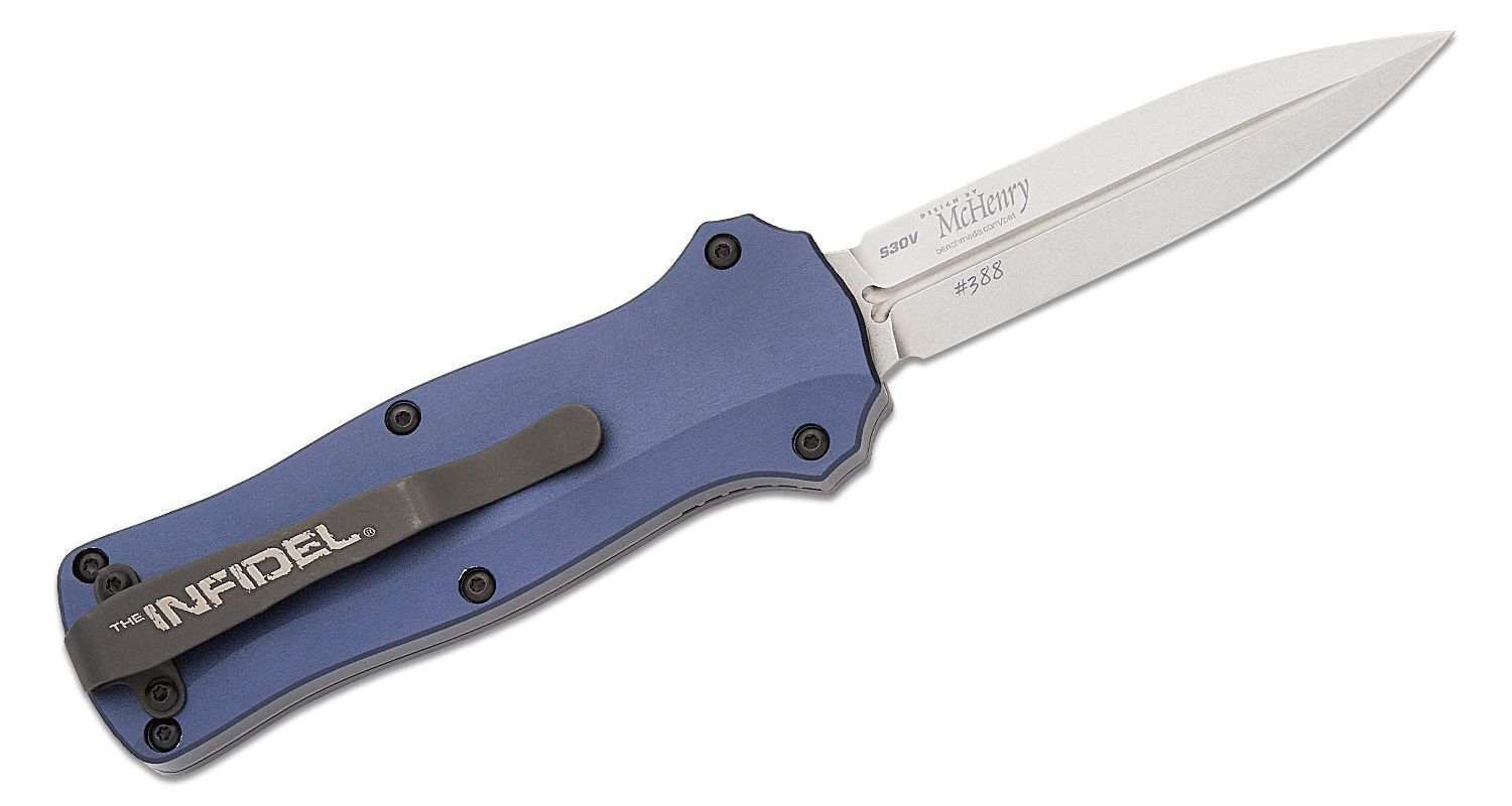 3.5 Metal Detectable Mini Parer Knife, Plain Edge - Blue - PKN101D/B