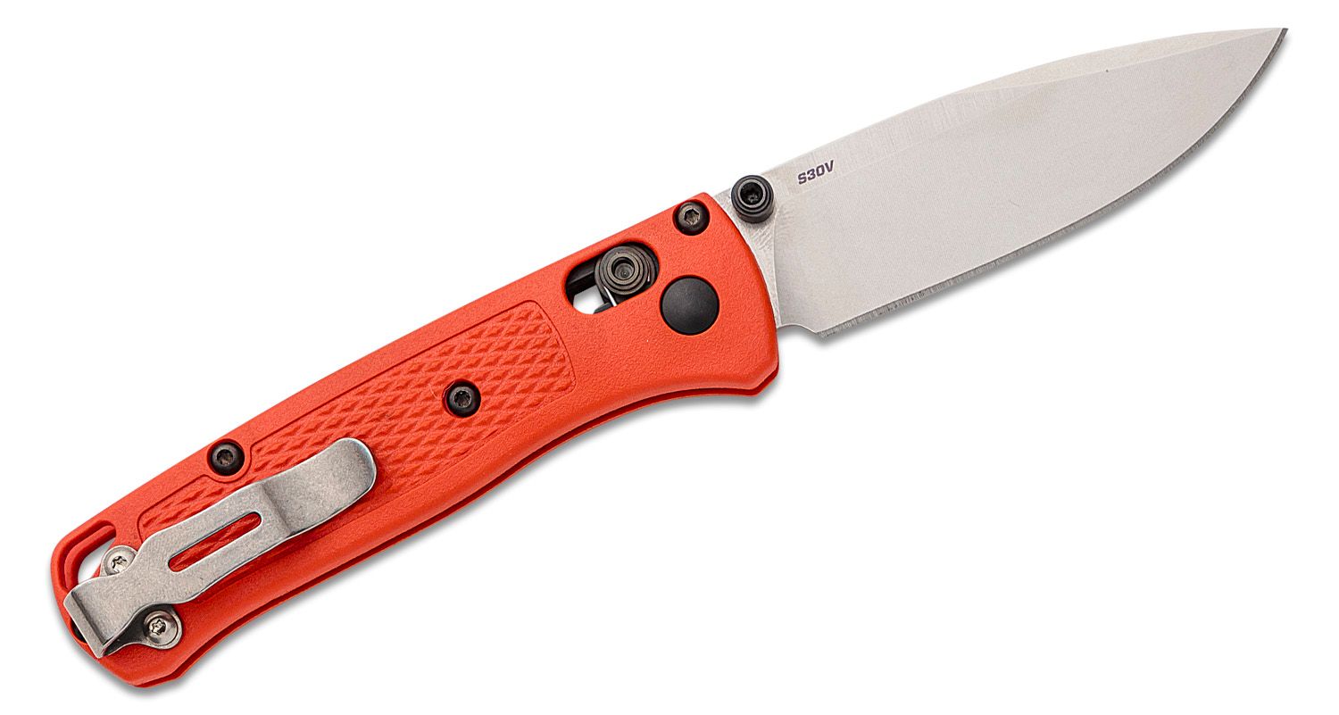 Benchmade Knives: 533-04 Mini Bugout - Mesa Red Grivory - CPM-S30V - AXIS  Lock