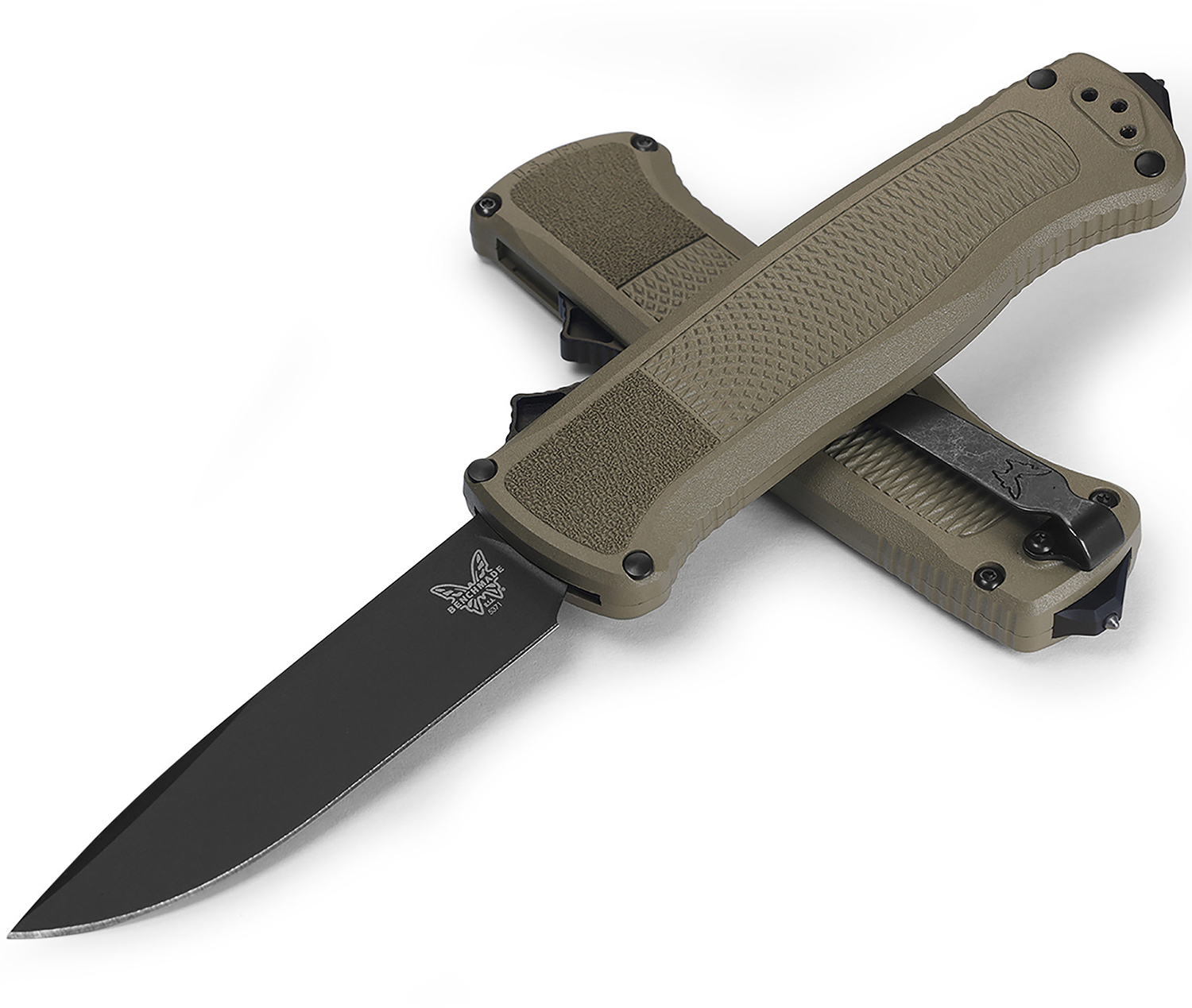 Benchmade 5371BK01 Shootout OTF AUTO Knife 3.494" CPMCruWear Black