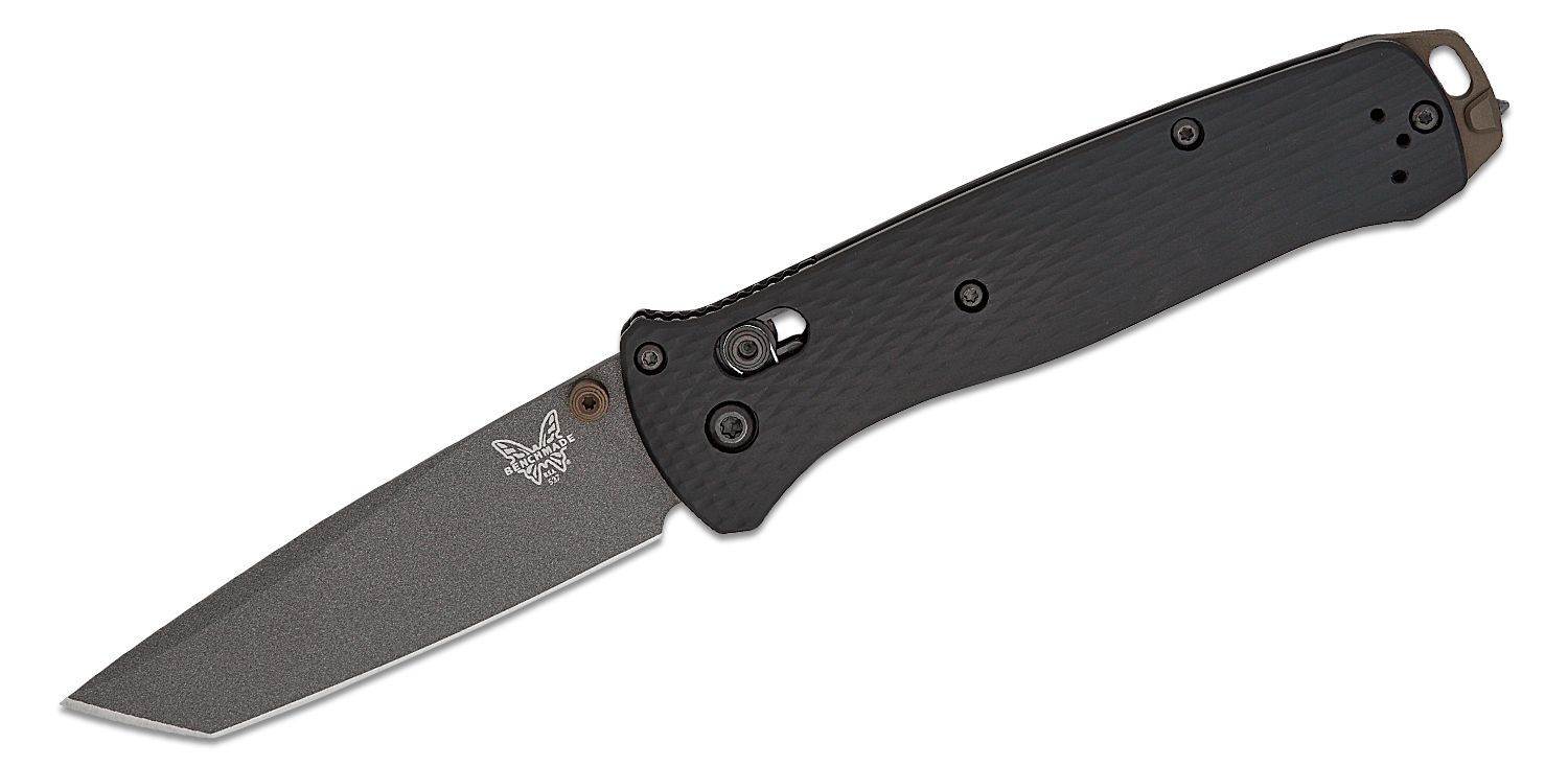 Benchmade Knives: 537GY-03 Bailout - Black Aluminum - CPM-M4 Tanto -  Tungsten Gray Cerakote - AXIS Lock