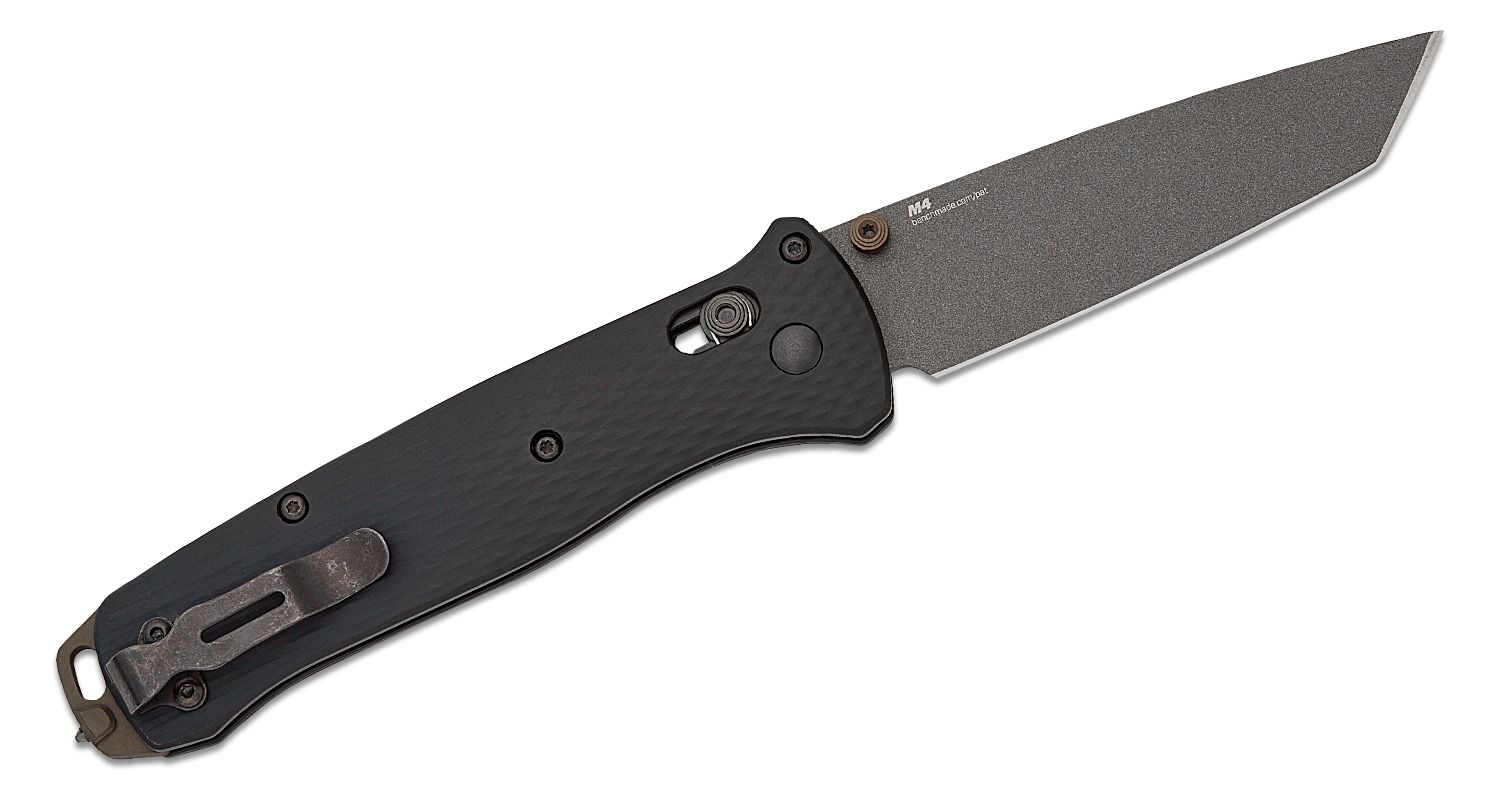 Benchmade Knives: 537GY-03 Bailout - Black Aluminum - CPM-M4 Tanto -  Tungsten Gray Cerakote - AXIS Lock