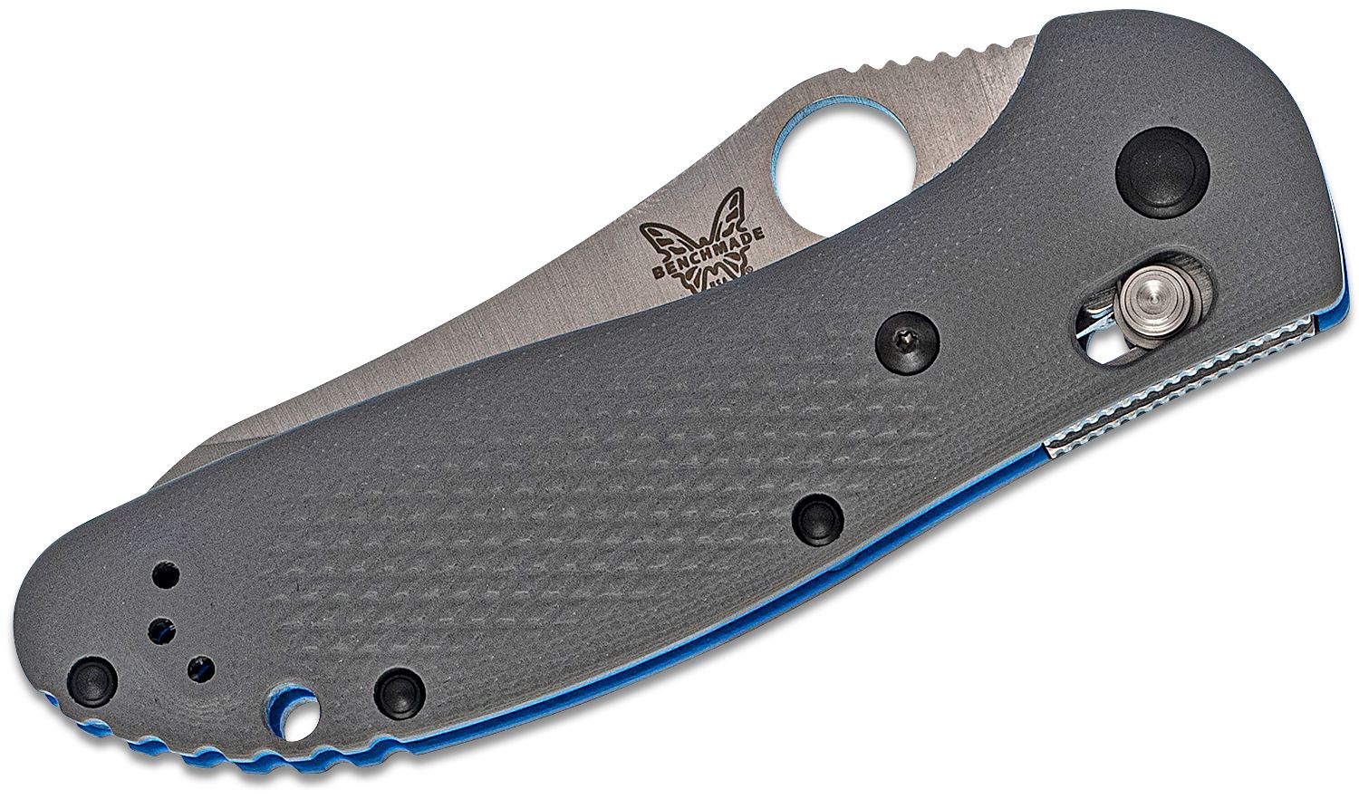 Benchmade Griptilian Axis Lock Folding Knife 3 45 Cpm cv Satin Sheepsfoot Plain Blade Gray G10 Handles Knifecenter 550 1 Discontinued