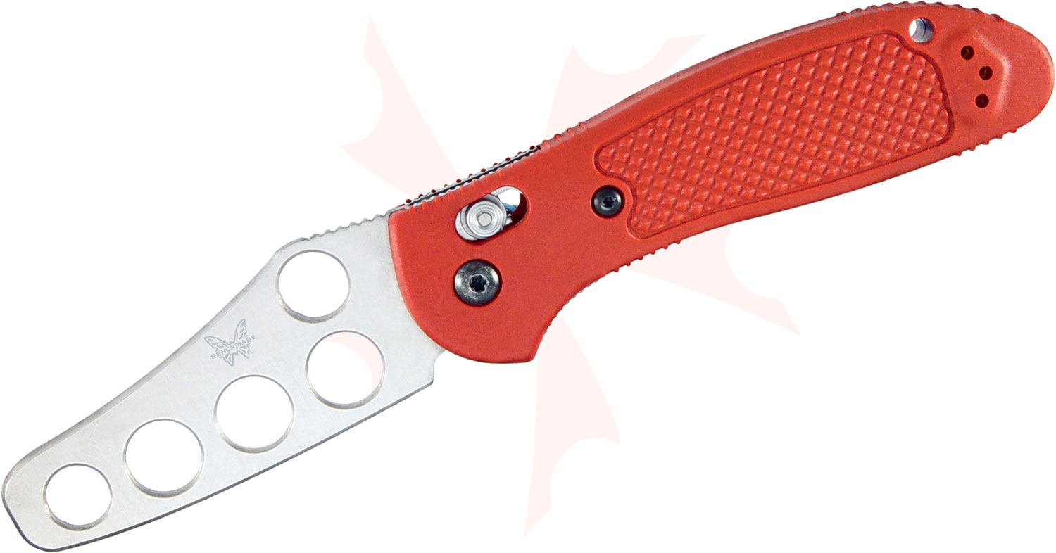 Benchmade 550T Griptilian Trainer 3.45" Unsharpened Blade, Red Handles ...