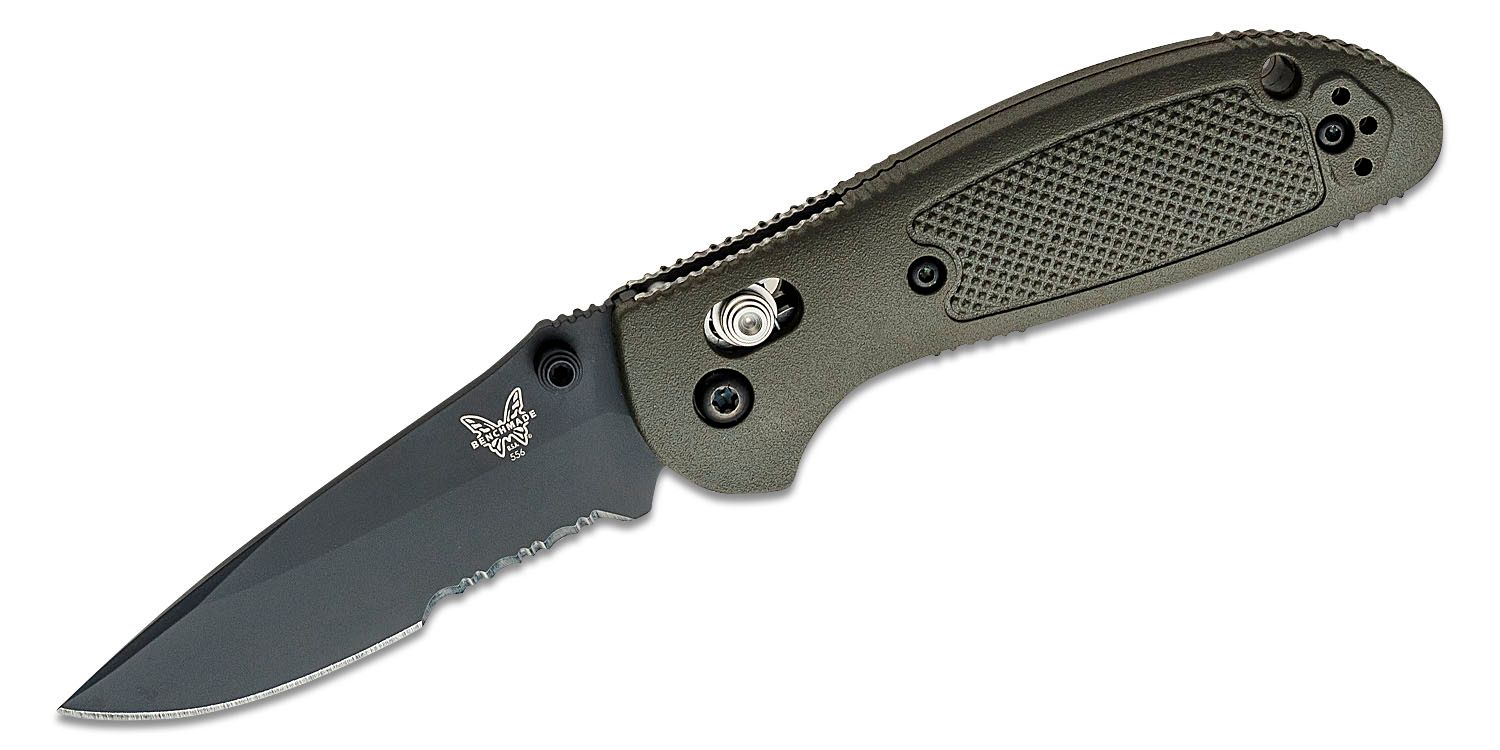 Benchmade Mini Griptilian 556 Pocket Knife PARDUE DROP PT GRIP AXS STUD 556