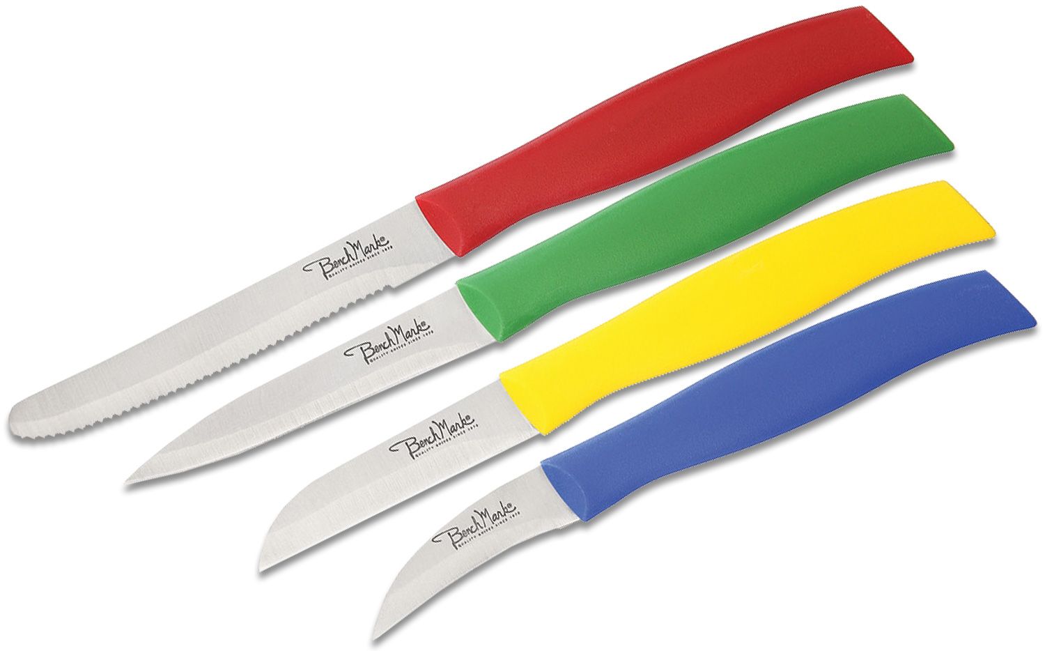 Telemacos Reproduceren Minder Benchmark 4 Piece Kitchen Knife Utility Set, Multicolored Synthetic Handles  - KnifeCenter - BMK083 - Discontinued