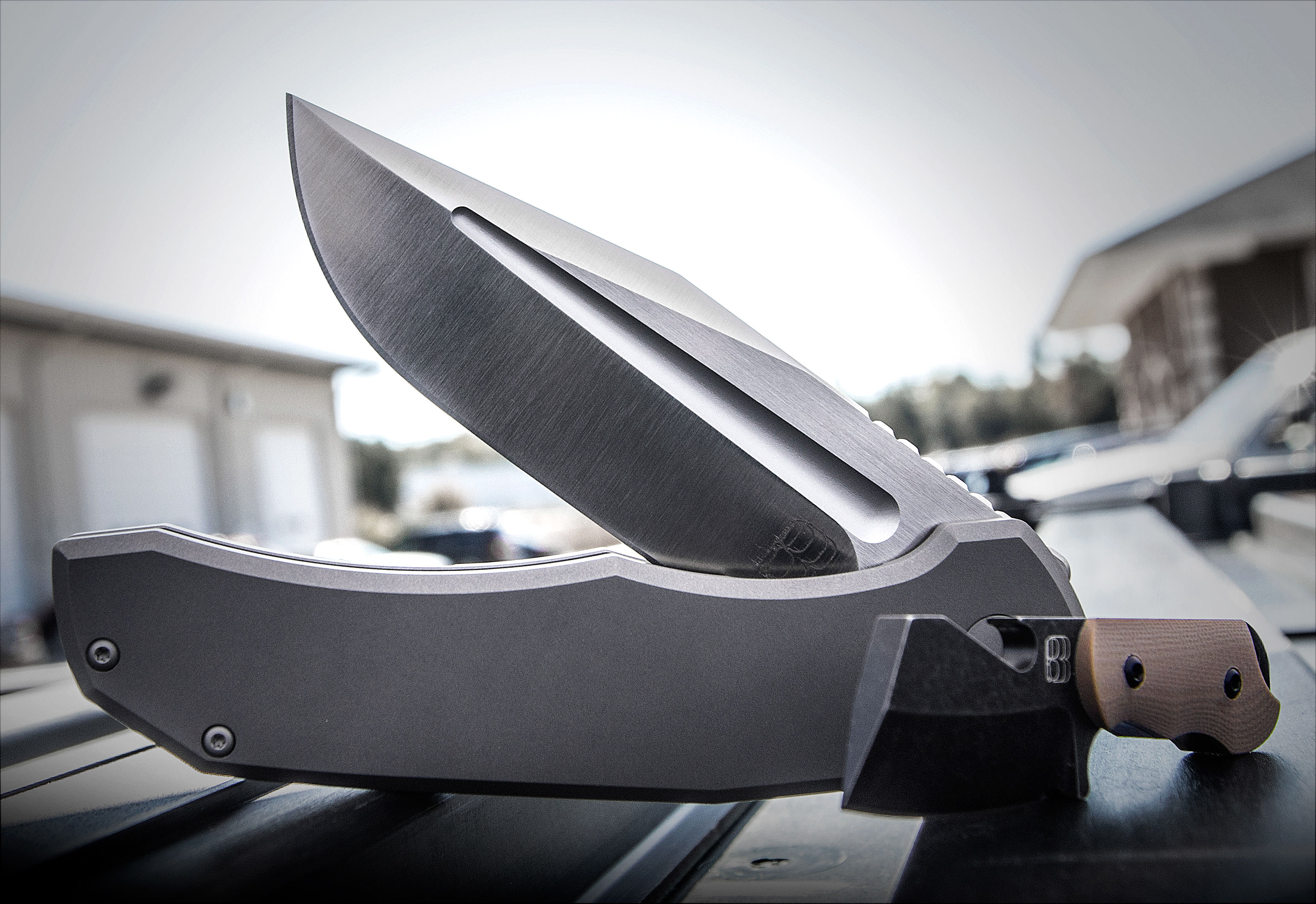 Berg Blades MidTech Iron Wolf Flipper 3.875" S35VN Clip Point Blade