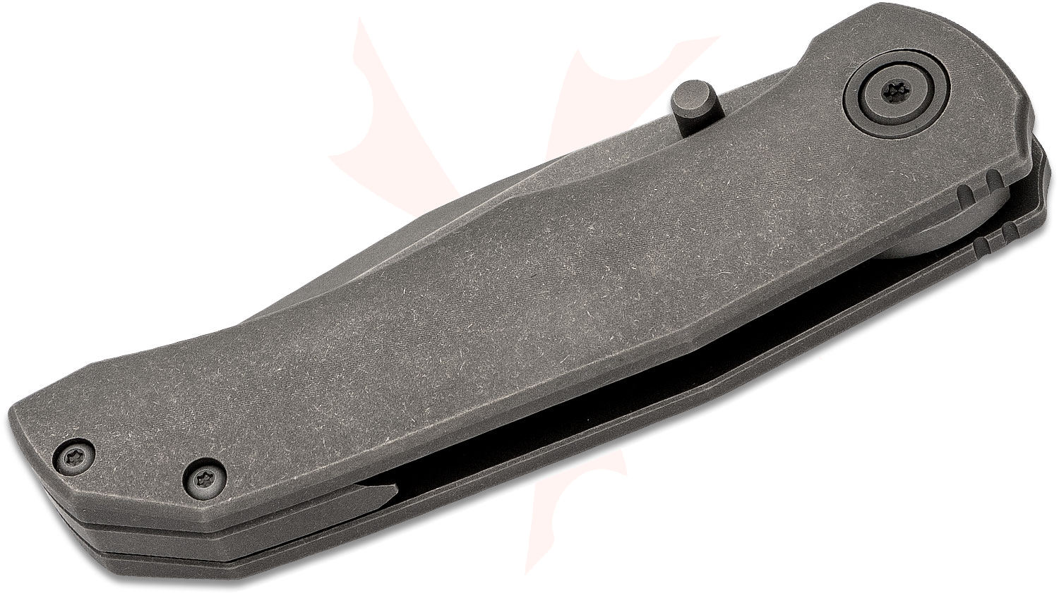 Berg Blades MidTech Iron Pup Flipper Knife 2.875" CPM20CV Stonewashed Clip Point Blade and