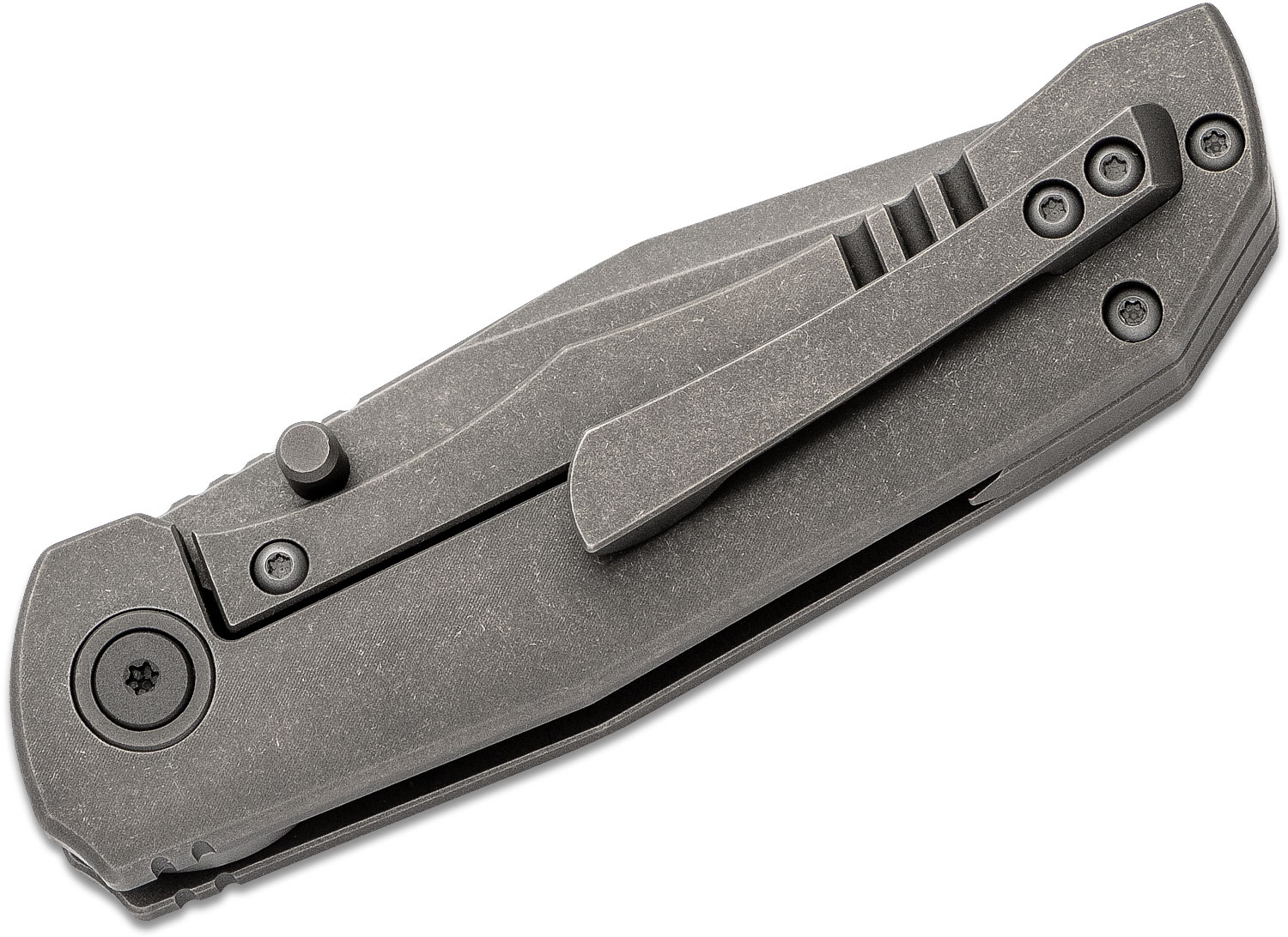 Berg Blades MidTech Iron Pup Flipper Knife 2.875" CPM20CV Stonewashed Clip Point Blade and