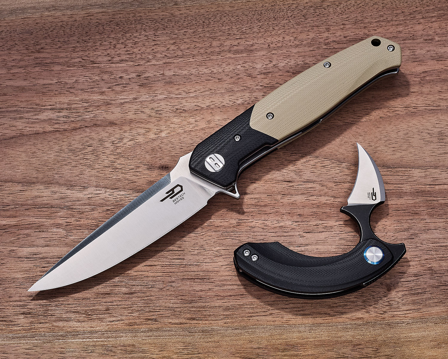 Bestech Knives Swordfish Liner Lock Flipper Knife 4" CPMMagnaCut Satin