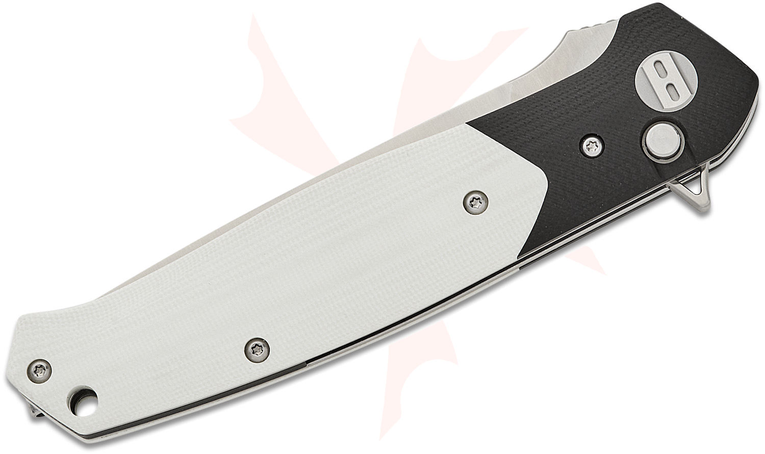 Bestech Knives Swordfish Button Lock Flipper Knife 3.75" 14C28N Satin