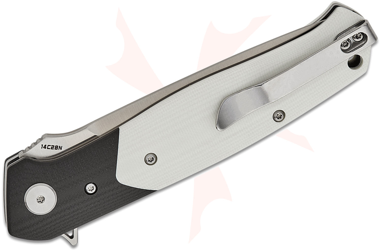 Bestech Knives Swordfish Button Lock Flipper Knife 3.75" 14C28N Satin