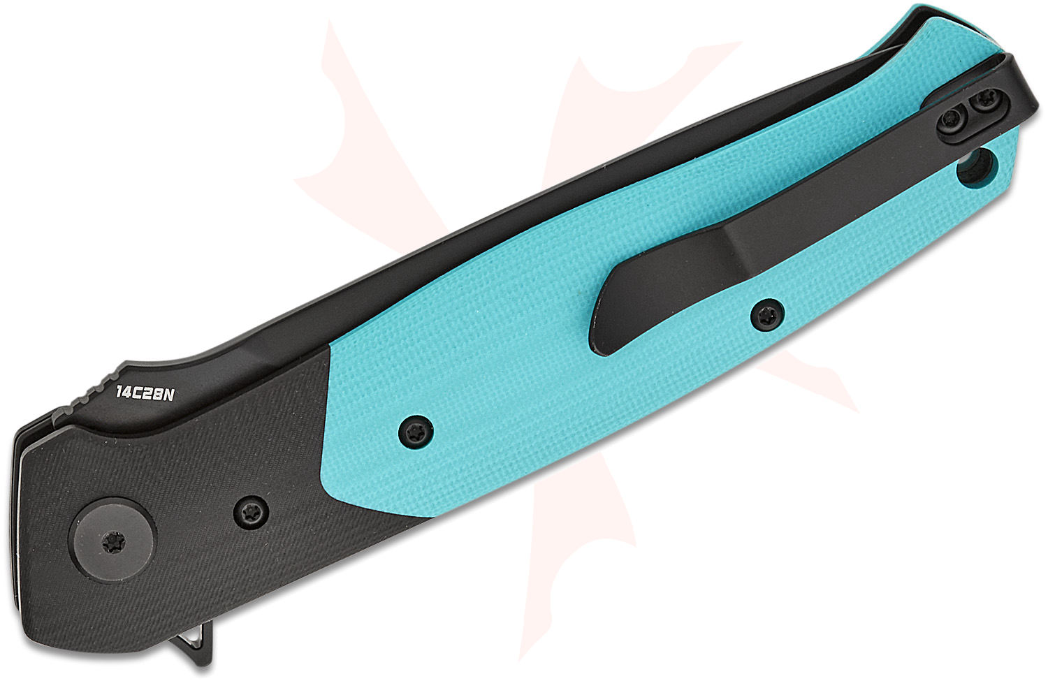 Bestech Knives Swordfish Button Lock Flipper Knife 3.75" 14C28N Black