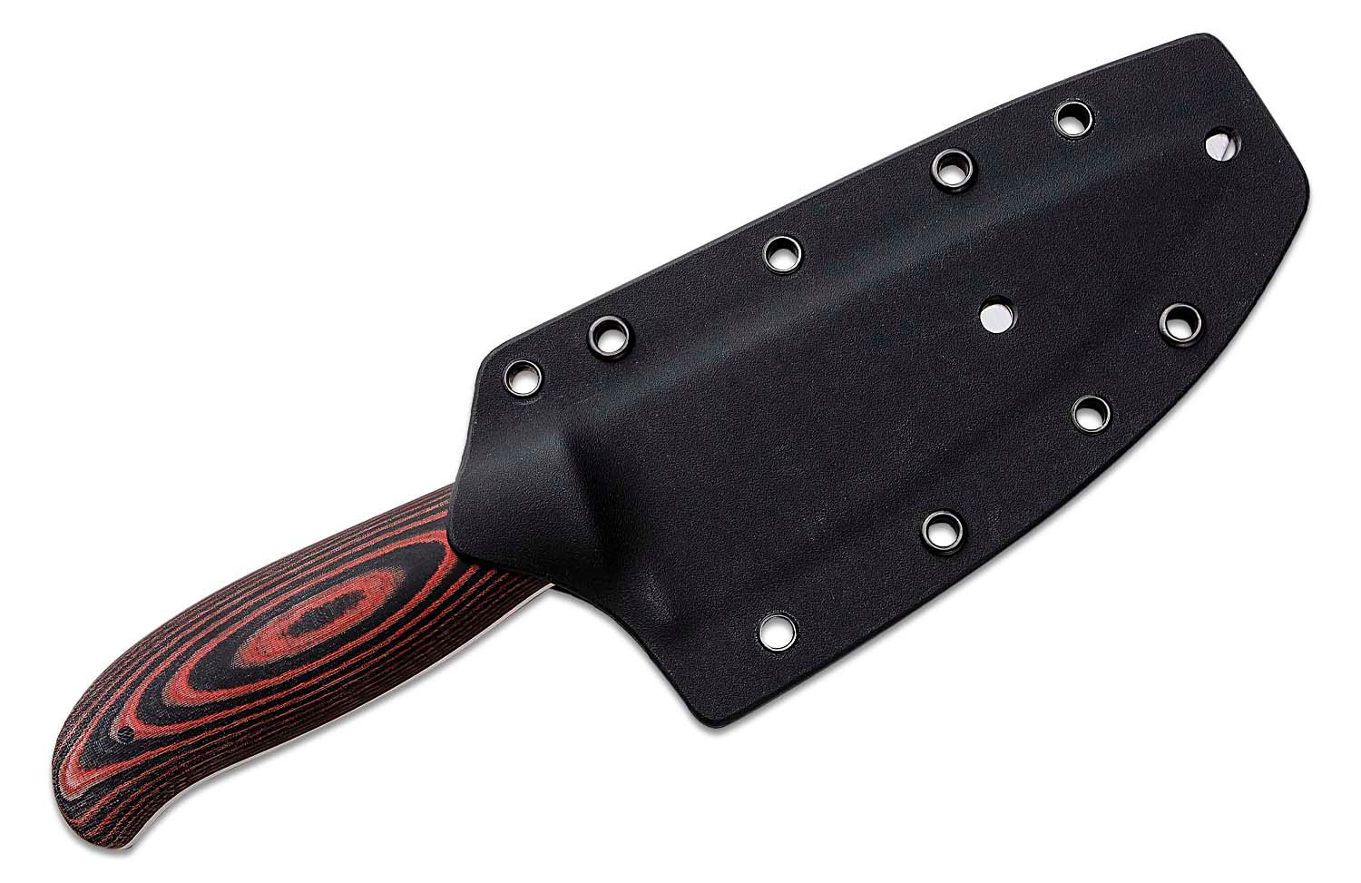 Reviews and Ratings for Big Chris Custom Knives 6 CPM-MagnaCut Chef Knife,  Red/Black Linen Micarta Handles, Kydex Sheath - KnifeCenter