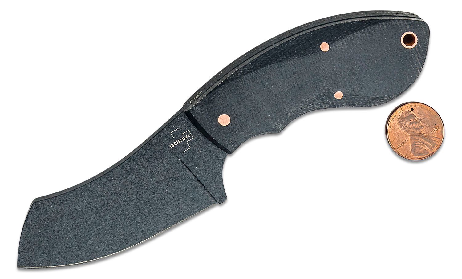 Boker Plus Vox Rhino Stag Sandvik 12C27 Skinner Fixed Blade Hunting Knife