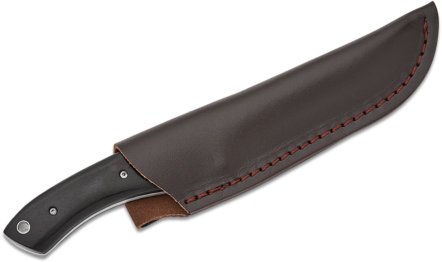 Schrade SCDAM1 Fixed Blade Knife with Damascus Bolster and Mirror Polish  Blade and Leather Sheath 