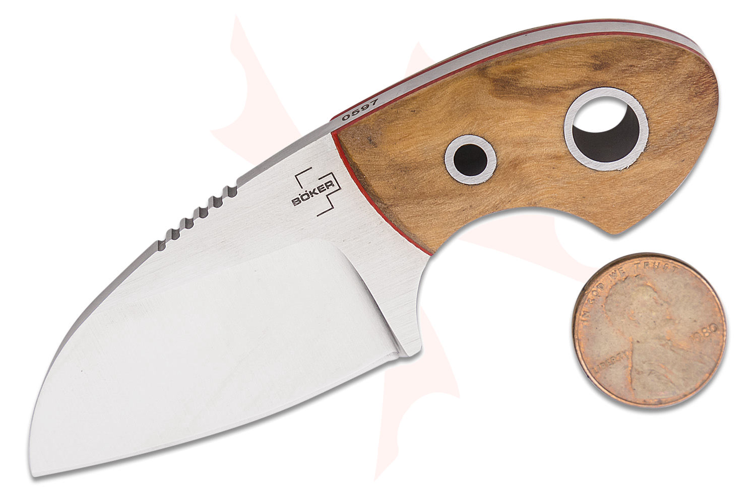Boker Plus VoxKnives Gnome Fixed Neck Knife 2 17 D2 Satin Sheepsfoot boker-plus-voxknives-gnome-fixed-neck-knife-2-17-d2-satin-sheepsfoot