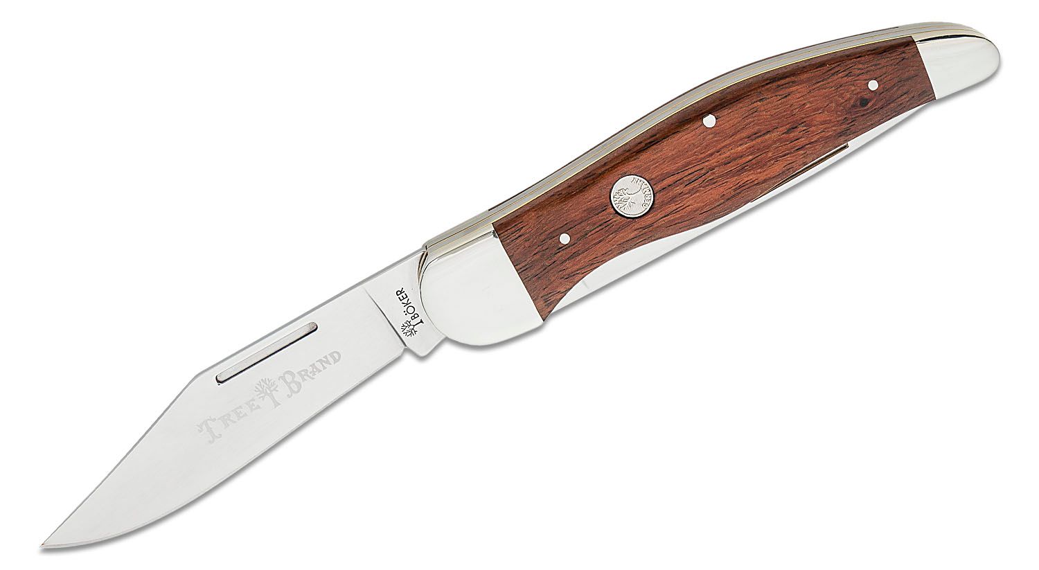 Boker Rosewood Folding Pocket Hunter Folding Knife 2-Blade C-75 Carbon