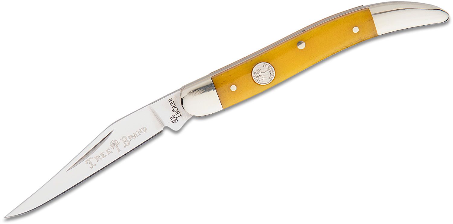 Boker Traditional Series 2.0 Texas Toothpick, Smooth Yellow Bone Handles D2  Blade 3 Closed - KnifeCenter - 110845
